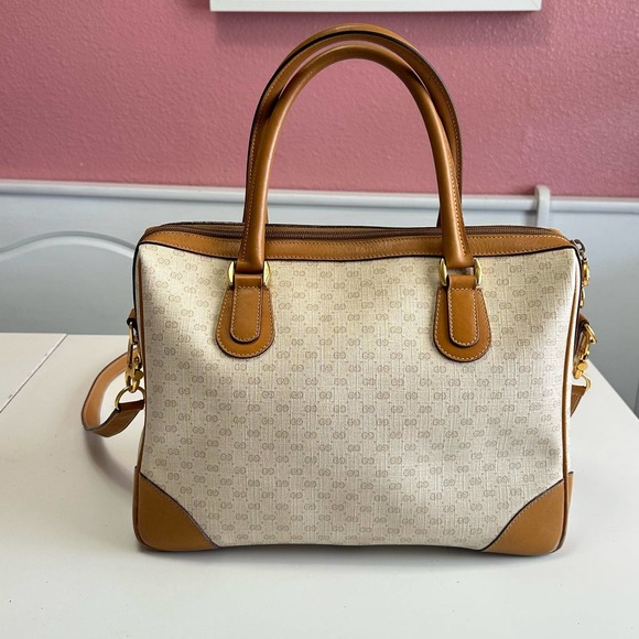Gucci Cream and Tan Shoulder Bag - Picture 3 of 16